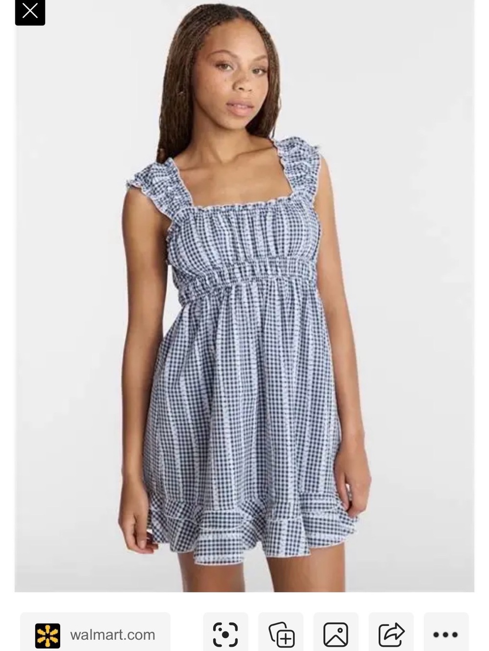 No Boundaries Seersucker empire waist dress small
